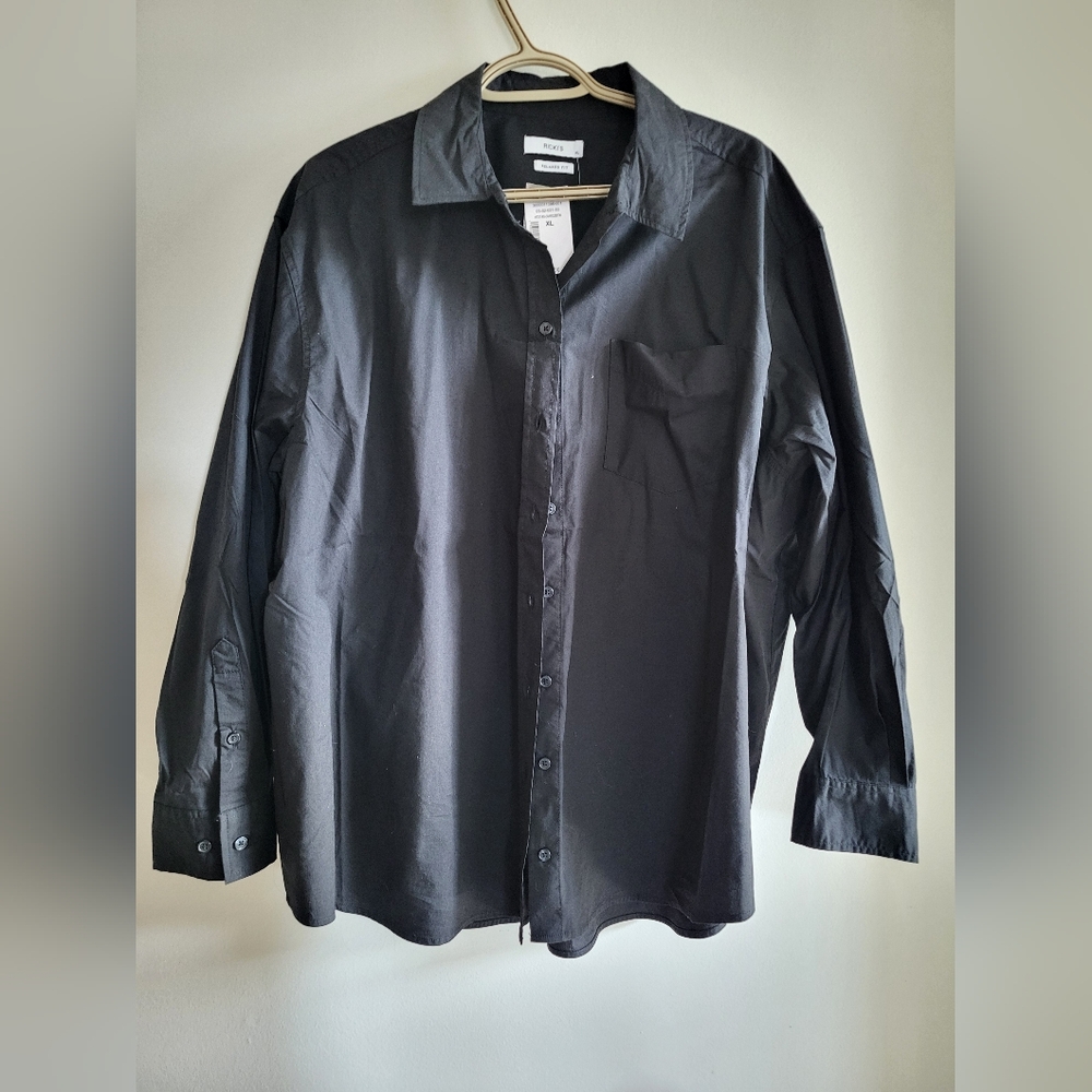 Women's Black Button-Up Shirt